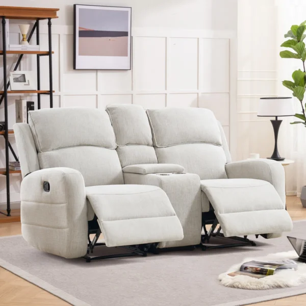 3- Piece Modern And Overstuffed Soft Manual Reclining Living Room Set - Image 3
