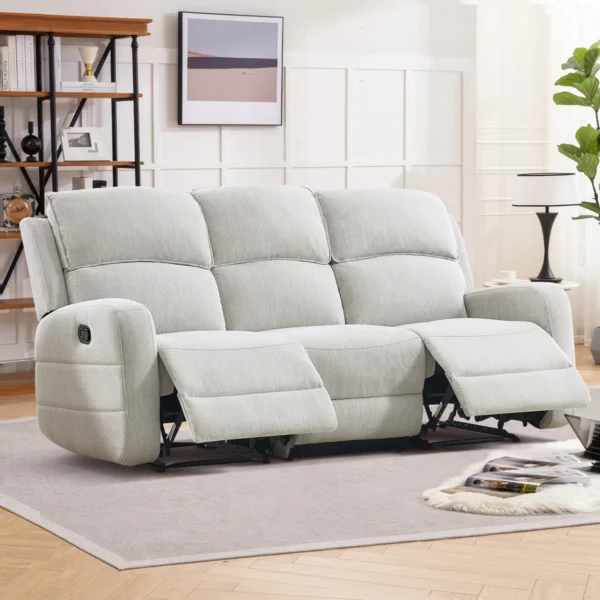 3- Piece Modern And Overstuffed Soft Manual Reclining Living Room Set - Image 4